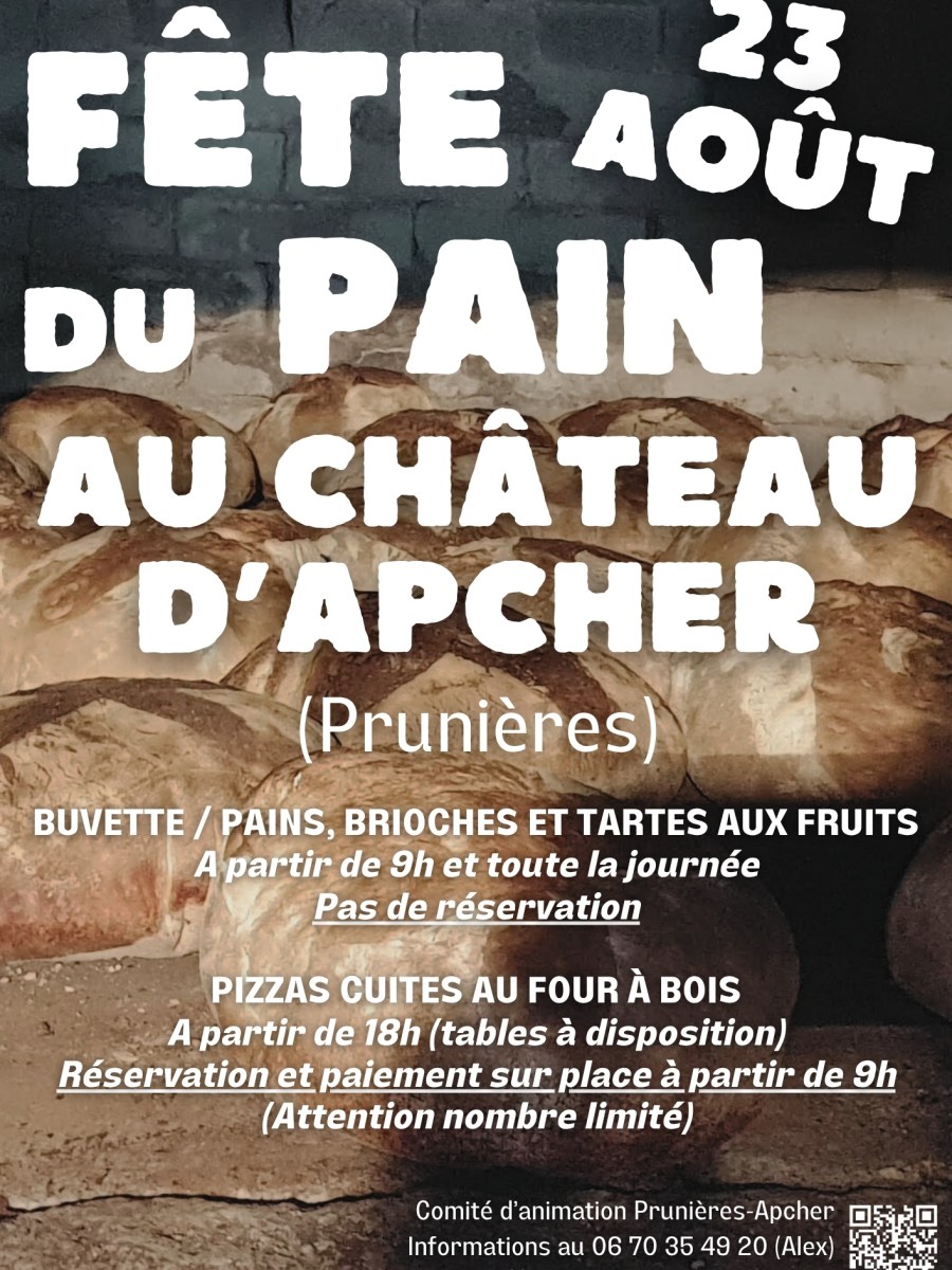 23 août 2025 – Fête du pain au Château&nbsp;d&rsquo;Apcher